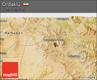 Satellite 3D Map of Ordaklū
