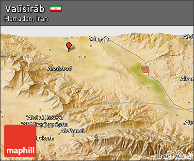 Satellite 3D Map of Valīsīrāb