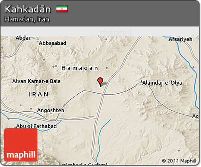 Shaded Relief 3D Map of Kahkadān