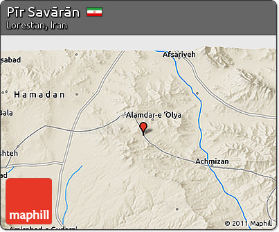 Shaded Relief 3D Map of Pīr Savārān