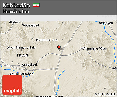 Shaded Relief 3D Map of Kahkadān