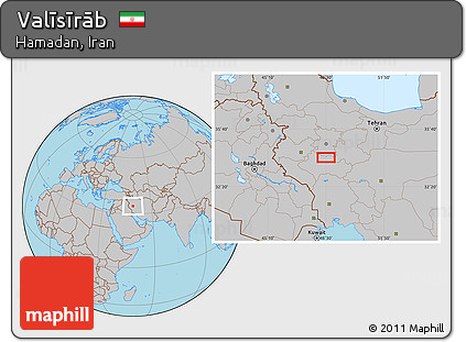 Gray Location Map of Valīsīrāb