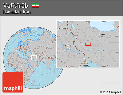 Gray Location Map of Valīsīrāb