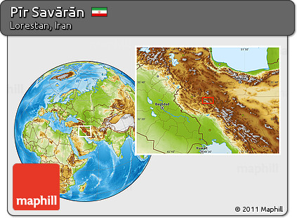 Physical Location Map of Pīr Savārān