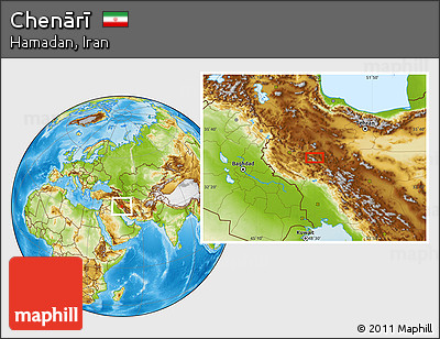 Physical Location Map of Chenārī