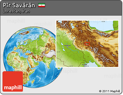 Physical Location Map of Pīr Savārān