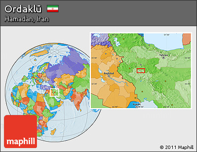 Political Location Map of Ordaklū
