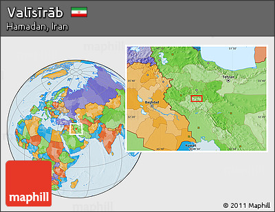 Political Location Map of Valīsīrāb