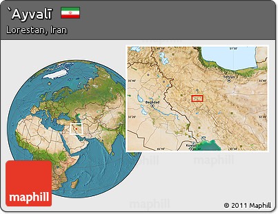 Satellite Location Map of `Ayvalī
