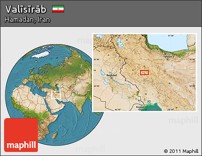 Satellite Location Map of Valīsīrāb
