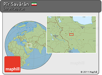 Savanna Style Location Map of Pīr Savārān