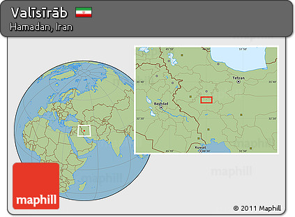 Savanna Style Location Map of Valīsīrāb