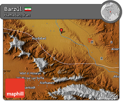 Physical Map of Barzūl