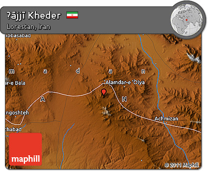 Physical Map of Ḩājjī Kheder