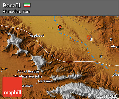 Physical Map of Barzūl