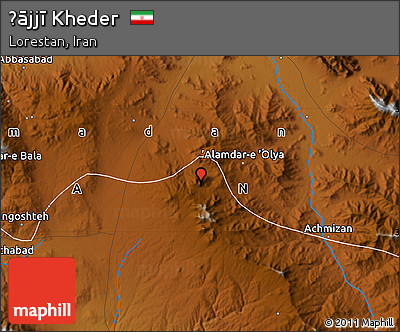 Physical Map of Ḩājjī Kheder