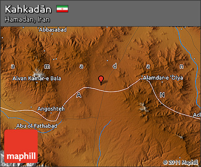 Physical Map of Kahkadān