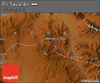 Physical Map of Pīr Savārān
