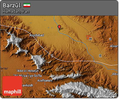 Physical Map of Barzūl
