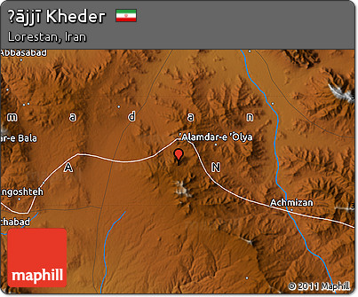 Physical Map of Ḩājjī Kheder