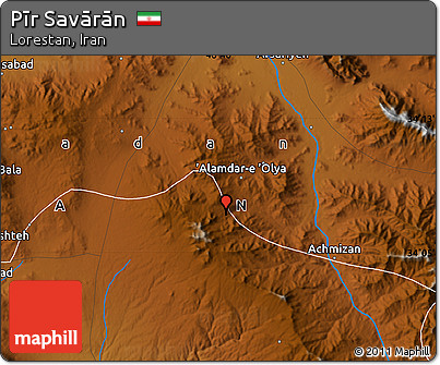 Physical Map of Pīr Savārān
