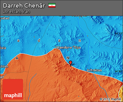 Political Map of Darreh Chenār