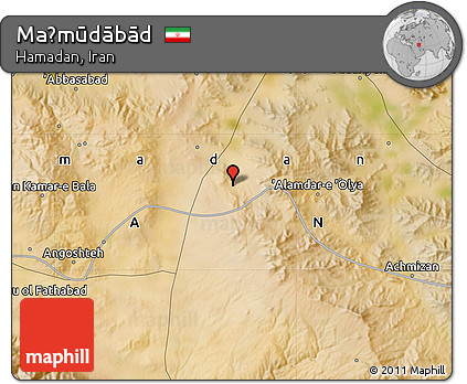 Satellite Map of Maḩmūdābād
