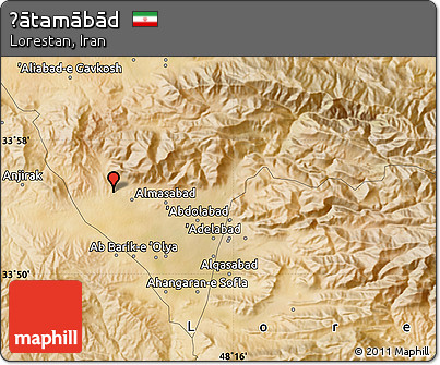 Satellite Map of Ḩātamābād