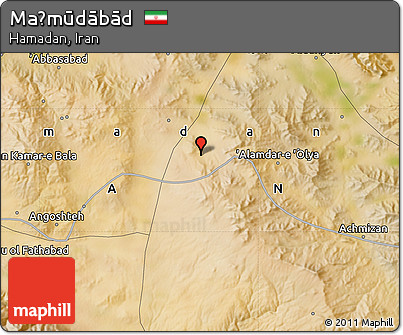 Satellite Map of Maḩmūdābād