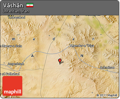 Satellite Map of Vāshān