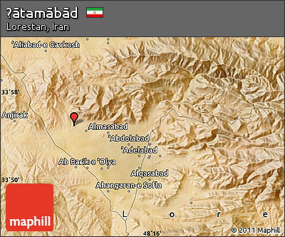 Satellite Map of Ḩātamābād