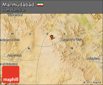 Satellite Map of Maḩmūdābād
