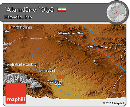 Physical Panoramic Map of `Alamdār-e `Olyā