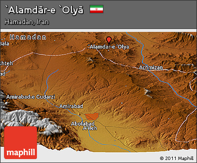 Physical Panoramic Map of `Alamdār-e `Olyā