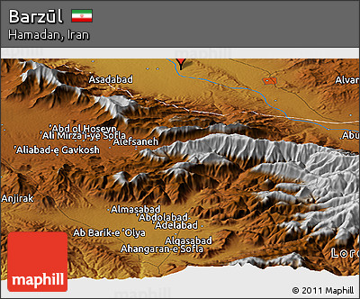 Physical Panoramic Map of Barzūl