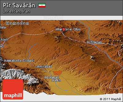 Physical Panoramic Map of Pīr Savārān