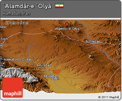 Physical Panoramic Map of `Alamdār-e `Olyā