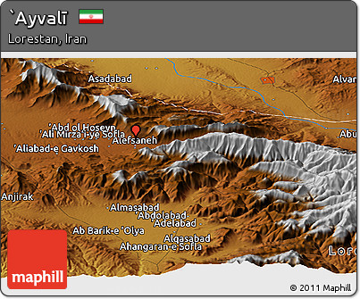 Physical Panoramic Map of `Ayvalī