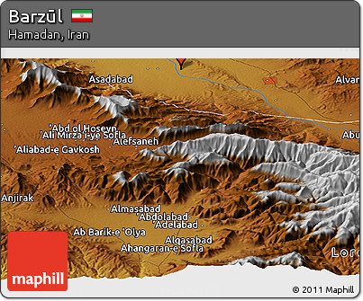 Physical Panoramic Map of Barzūl