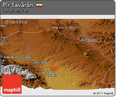 Physical Panoramic Map of Pīr Savārān