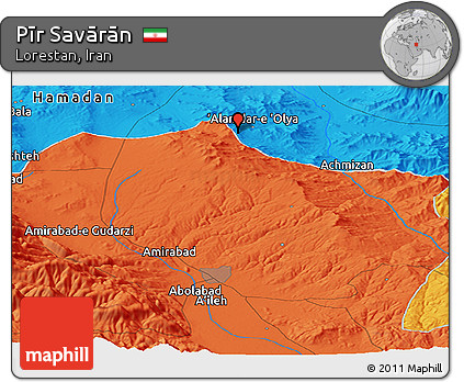 Political Panoramic Map of Pīr Savārān