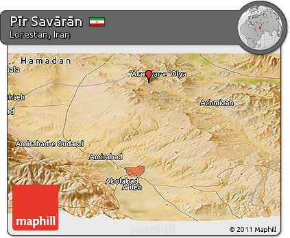 Satellite Panoramic Map of Pīr Savārān