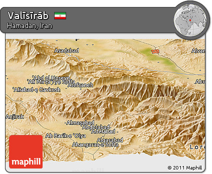 Satellite Panoramic Map of Valīsīrāb