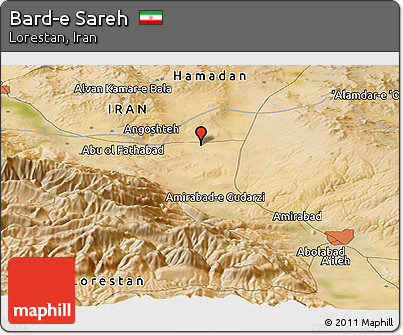 Satellite Panoramic Map of Bard-e Sareh