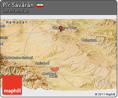 Satellite Panoramic Map of Pīr Savārān