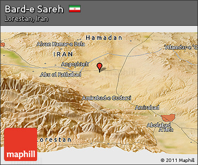 Satellite Panoramic Map of Bard-e Sareh
