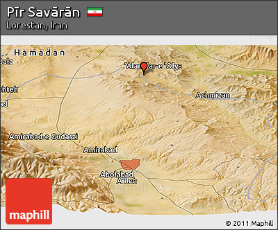 Satellite Panoramic Map of Pīr Savārān
