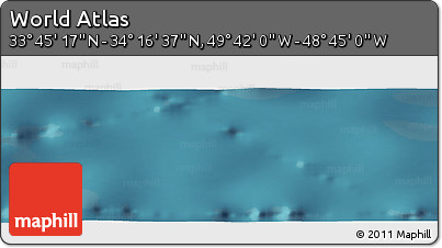 Satellite Panoramic Map of the Area around 34° 0' 57" N, 49° 13' 30" W