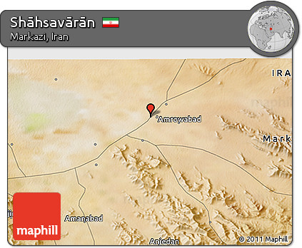 Satellite 3D Map of Shāhsavārān