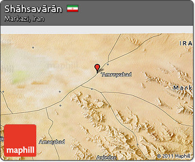 Satellite 3D Map of Shāhsavārān